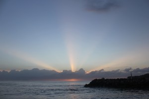Sunrise over the breakwater
