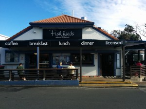 Fishheads Cafe, just a stones throw away from the surf club