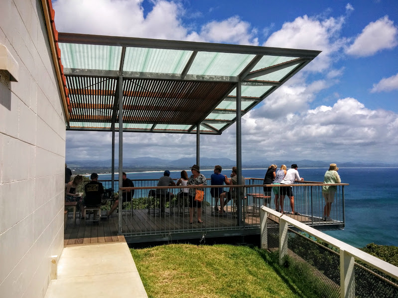 deck overlooks the bay