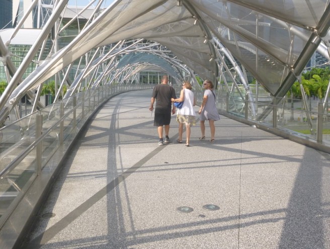 Marina bay on the helix bridge